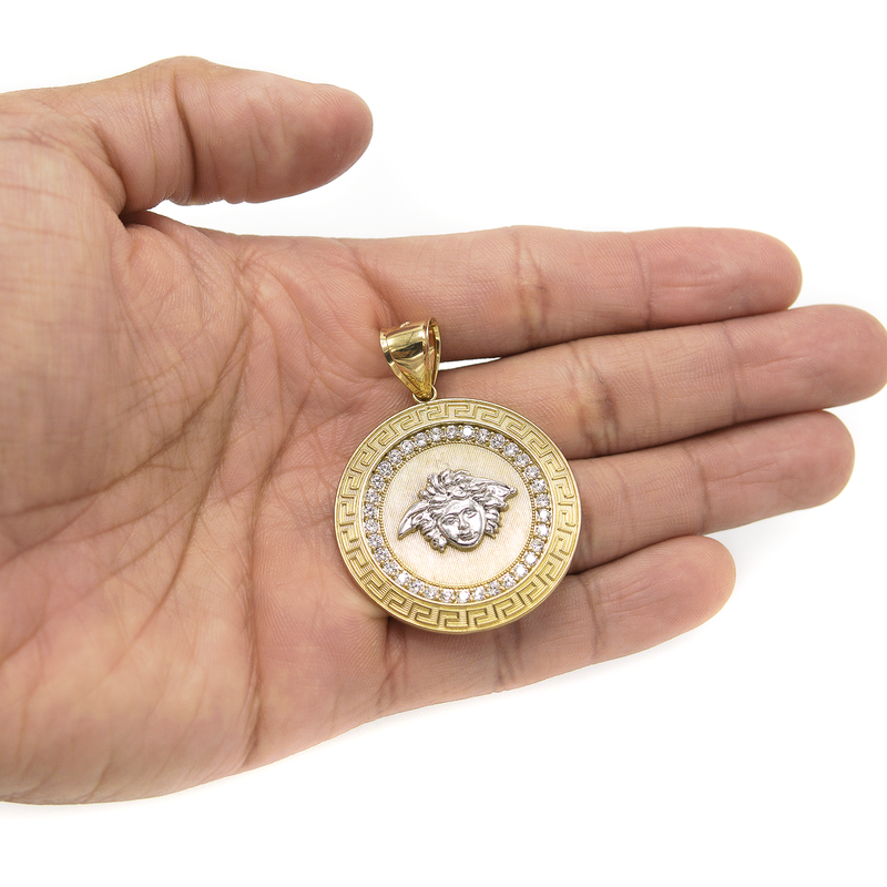 10K Yellow Gold Medusa Style Pendant | 12.4 Grams