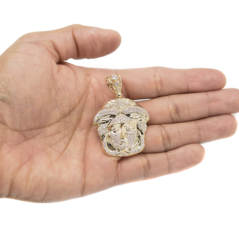 10K Yellow Gold Medusa Style Pendant | 8.7 Grams