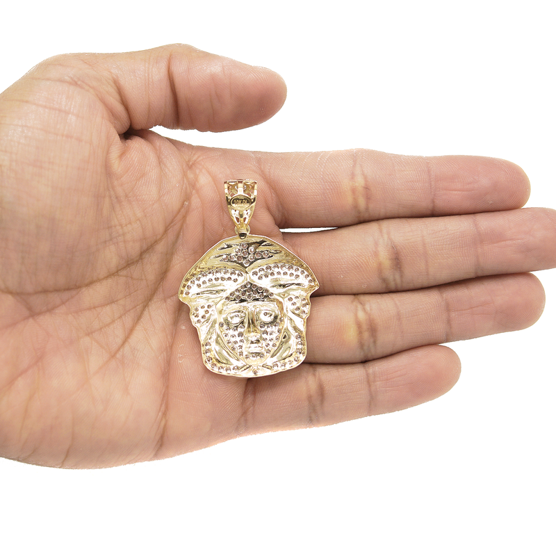 10K Yellow Gold Medusa Style Pendant | 8.7 Grams
