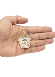 10K Yellow Gold Medusa Style Pendant | 8.7 Grams
