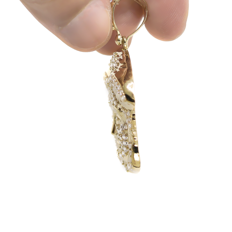 10K Yellow Gold Medusa Style Pendant | 8.7 Grams