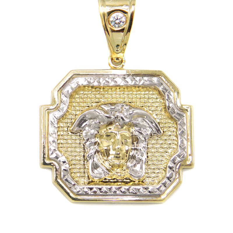10K Gold Medusa Head Pendant | Customizable Size