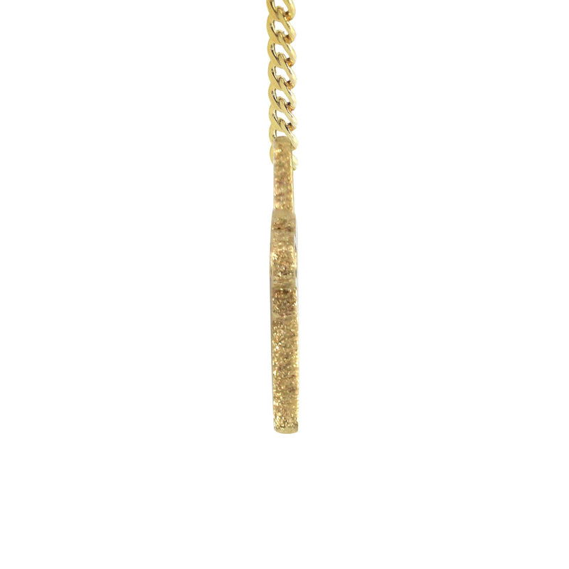 14K Gold  Script Name Plate Necklace | Style #5