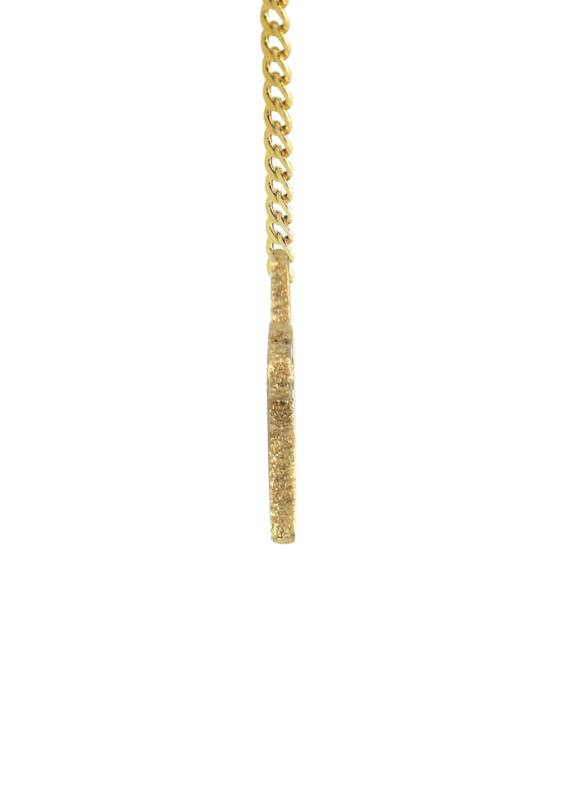 14K Gold  Script Name Plate Necklace | Style #5
