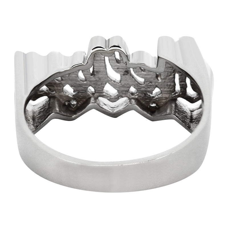 14K White Gold Name Ring | Appx. 5.2 Grams