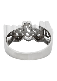 14K White Gold Name Ring | Appx. 5.2 Grams