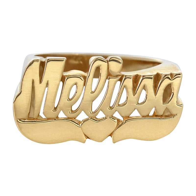 14K Script Gold Name Ring | Appx. 5.4 Grams