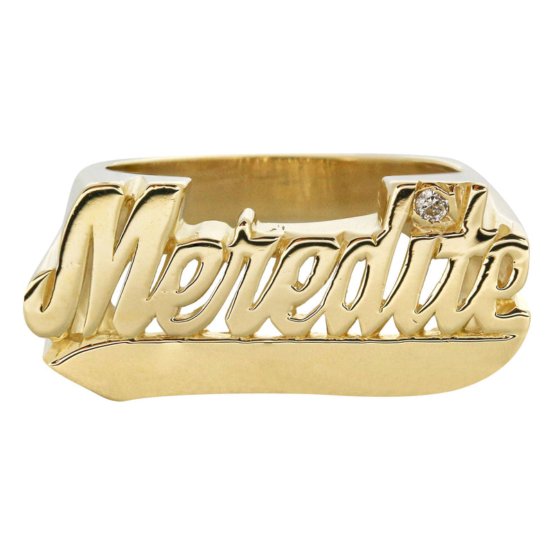 14K Script Gold Name Ring | Appx. 6.5 Grams