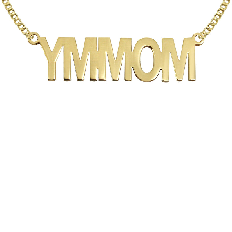 14K Gold  Mommy Name Plate Necklace | Style #122