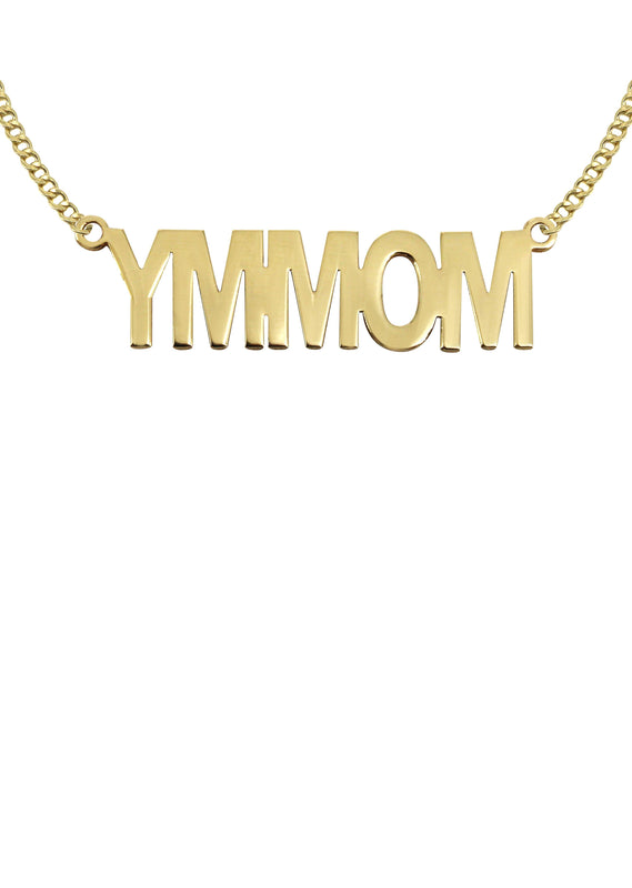14K Gold  Mommy Name Plate Necklace | Style #122