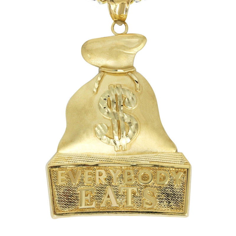 10K Yellow Gold Money Bag Necklace | Appx. 21.6 Grams