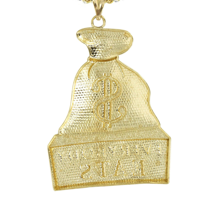 10K Yellow Gold Money Bag Necklace | Appx. 21.6 Grams