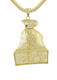 10K Yellow Gold Money Bag Necklace | Appx. 21.6 Grams