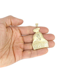 10K Yellow Gold Money Bag Necklace | Appx. 21.6 Grams