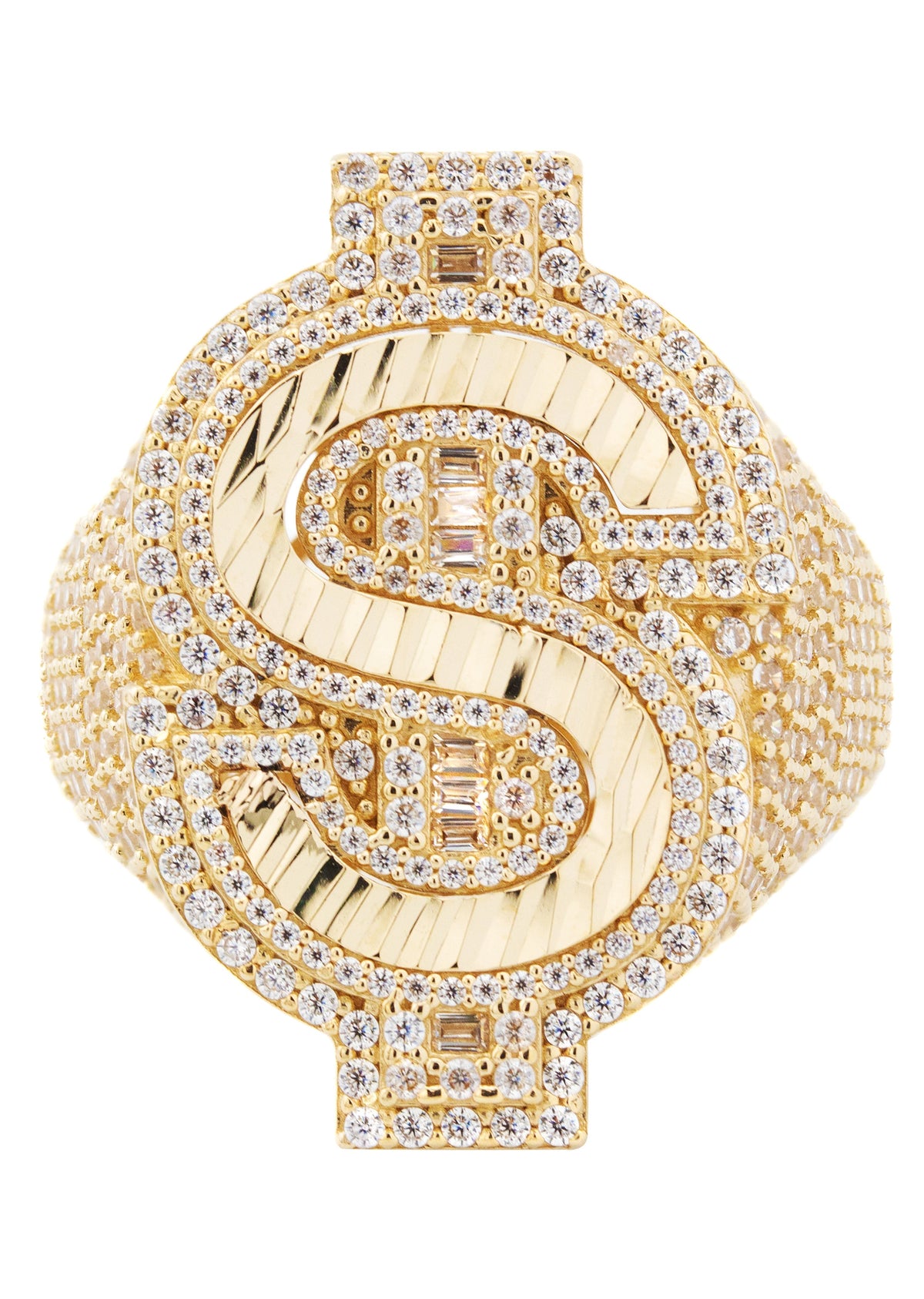 10K Gold Money Sign Pinky Ring For Men | 11 Grams