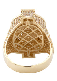 10K Gold Money Sign Pinky Ring For Men | 11 Grams