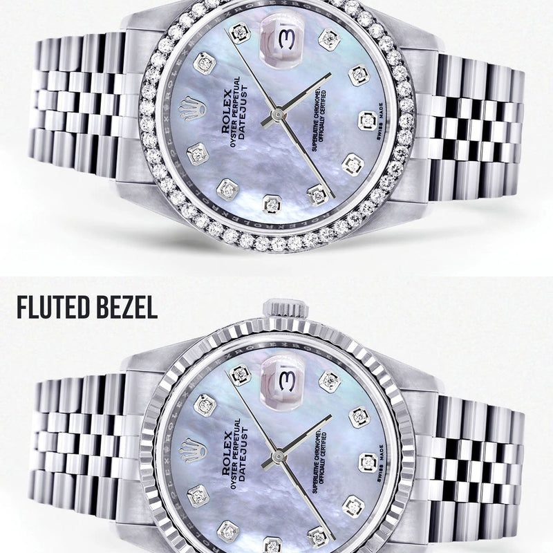 Womens Rolex Datejust Watch 16200 | 36Mm | Mother of Pearl Dial | Jubilee Band