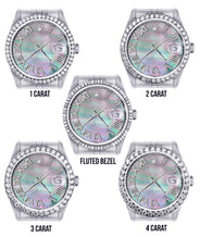 Diamond Mens Rolex Datejust Watch 16200 | 36Mm | Dark Mother Of Pearl Dial | Roman Numeral | Jubilee Band