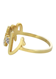 14K Gold Cursive Initial Name Ring | Style #73