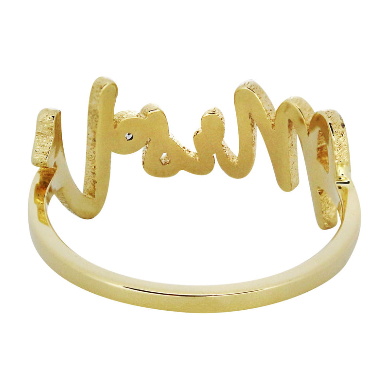 14K Gold Cursive Initial Name Ring | Style #73
