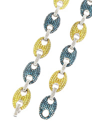 Iced Out Puff Chain | 13.8 Carats | 14 Mm Width | 30 Inch Length