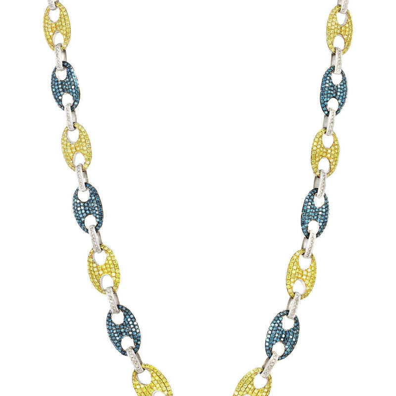 Iced Out Puff Chain | 13.8 Carats | 14 Mm Width | 30 Inch Length