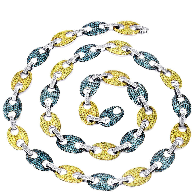 Iced Out Puff Chain | 13.8 Carats | 14 Mm Width | 30 Inch Length