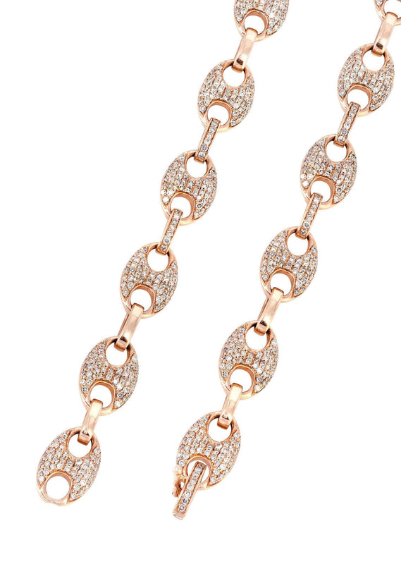 Iced Out Puff Chain | 9.25 Carats | 9 Mm Width | 24 Inch Length