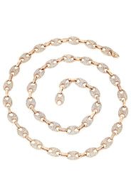 Iced Out Puff Chain | 9.25 Carats | 9 Mm Width | 24 Inch Length