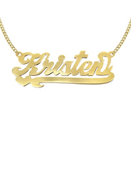 14K Gold  Heart Name Plate Necklace | Style #99