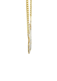 14K Gold  Diamond Cut Heart Name Plate Necklace | Style #69