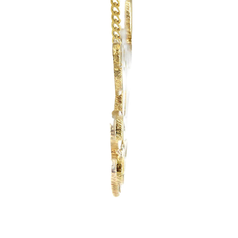 14K Gold  Plain Name Plate Necklace | Style #85