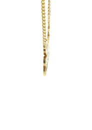14K Gold  Diamond Cut Heart Name Plate Necklace | Style #38