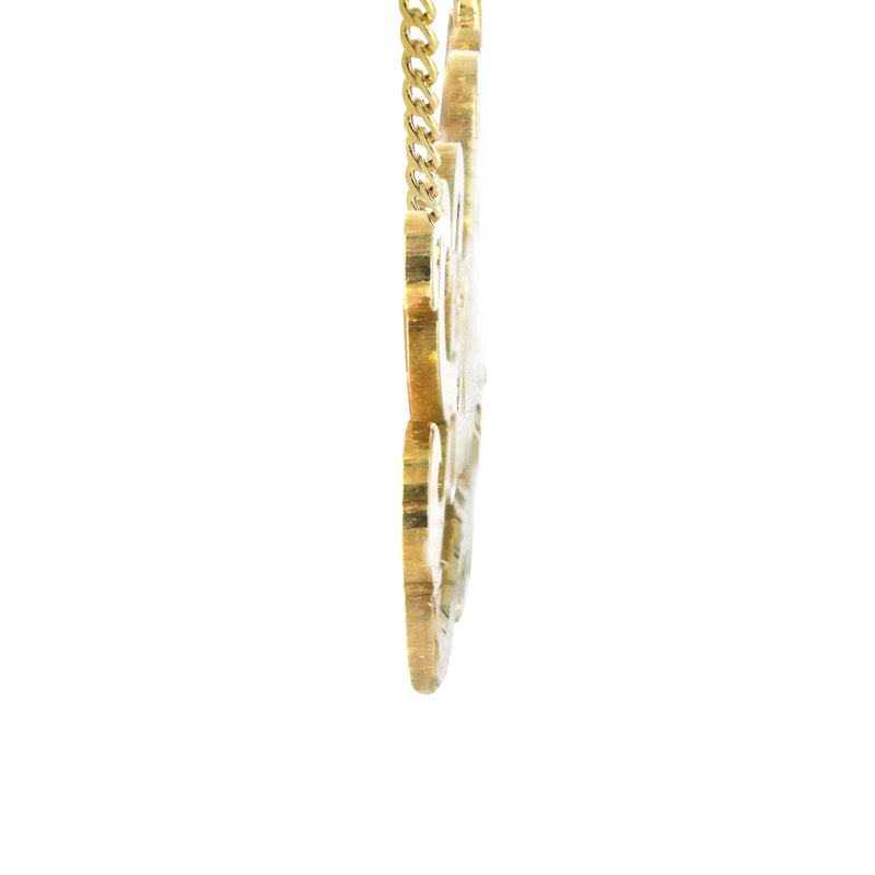 14K Gold  Diamond Cut Heart Name Plate Necklace | Style #44
