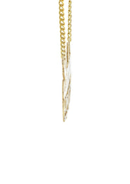 14K Gold  Diamond Cut Heart Name Plate Necklace | Style #59