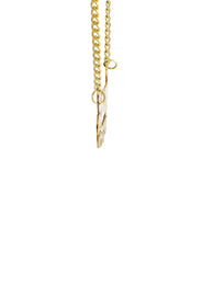 14K Gold  Diamond Cut Heart Name Plate Necklace | Style #47