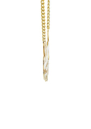 14K Gold  Diamond Cut Heart Name Plate Necklace | Style #68