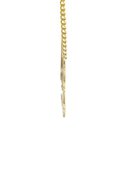 14K Gold  Diamond Cut Heart Name Plate Necklace | Style #124