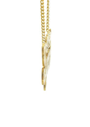 14K Gold  Diamond Cut Heart Name Plate Necklace | Style #83