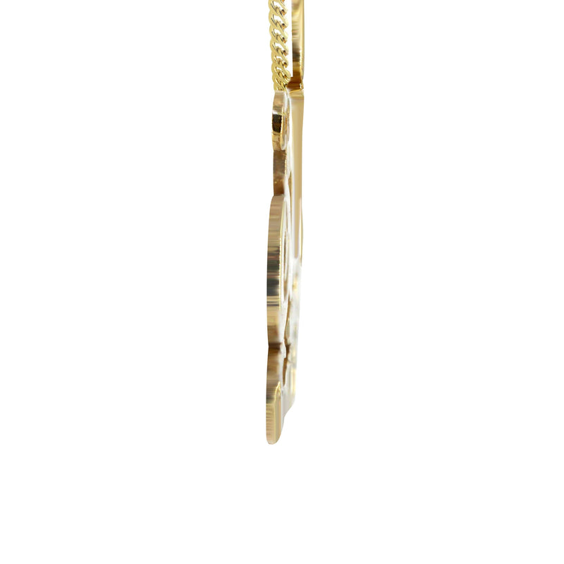 14K Gold  Diamond Cut Name Plate Necklace | Style #48