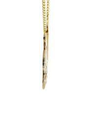14K Gold  Diamond Cut Name Plate Necklace | Style #48
