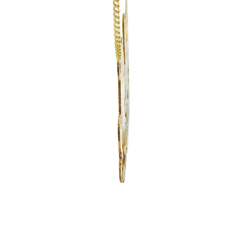 14K Gold  Diamond Cut Name Plate Necklace | Style #72