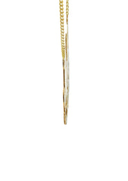 14K Gold  Diamond Cut Name Plate Necklace | Style #72