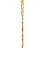 14K Gold  Diamond Cut Name Plate Necklace | Style #43