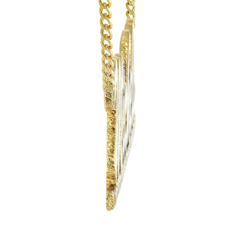 14K Gold  Diamond Cut Name Plate Necklace | Style #41