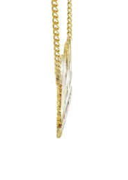 14K Gold  Diamond Cut Name Plate Necklace | Style #41