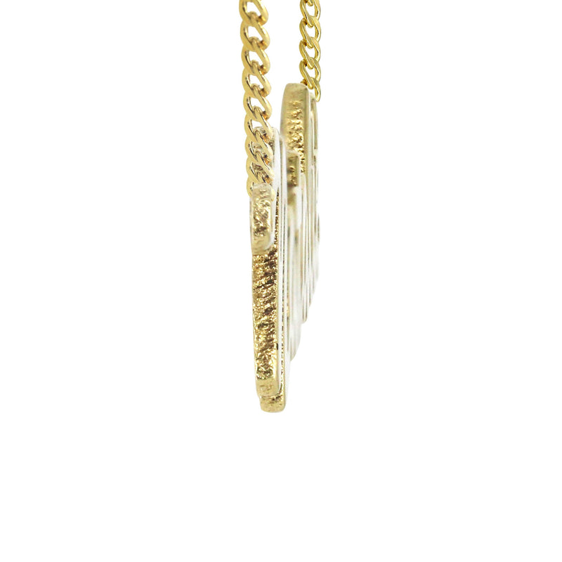 14K Gold  Plain Name Plate Necklace | Style #14