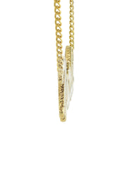 14K Gold  Plain Name Plate Necklace | Style #14