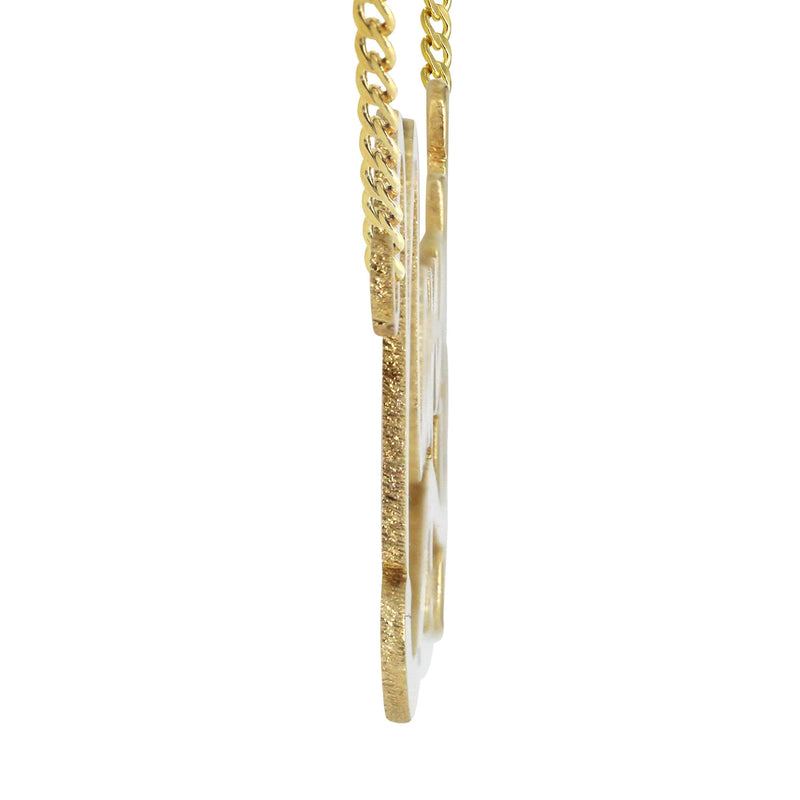 14K Gold  Plain Name Plate Necklace | Style #95