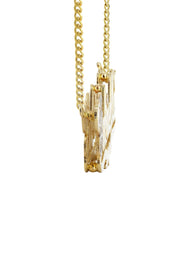14K Gold  Two Tone  Name Plate Necklace | Style #17